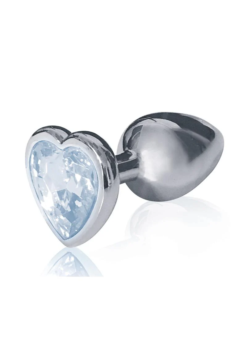 The Silver Starter Bejeweled Heart Stainless Steel Plug