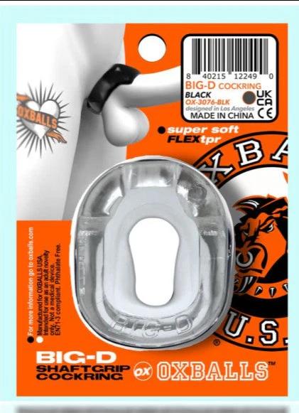 Oxballs BIG-D SHAFTGRIP COCK RING Clear