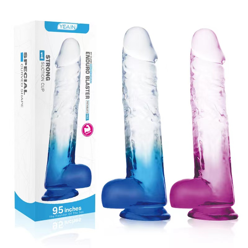 Night Sakura Liquid Silicone Transparent Colored Penis